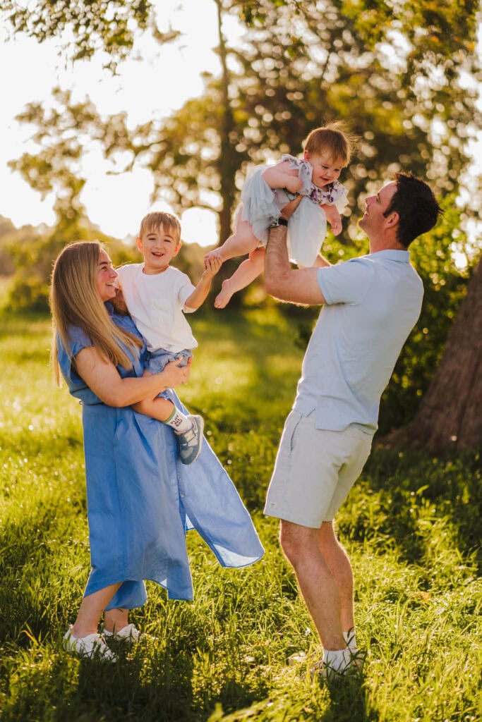 Two young kids laughing at a Perth Family Photoshoot